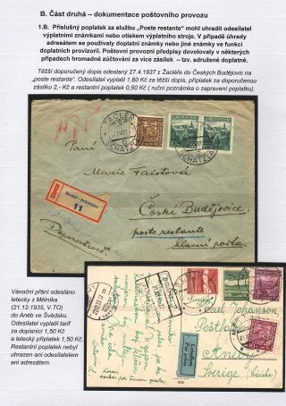 POSTLAGERND (mit Schwerpunkt auf dem Gebiet der Tschechoslowakei) – Blatt 35