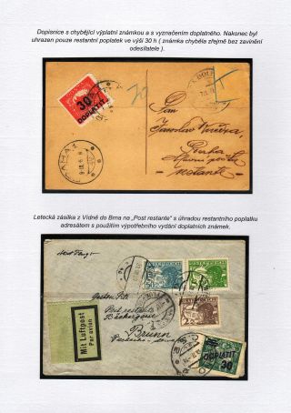 POSTLAGERND (mit Schwerpunkt auf dem Gebiet der Tschechoslowakei) – Blatt 38