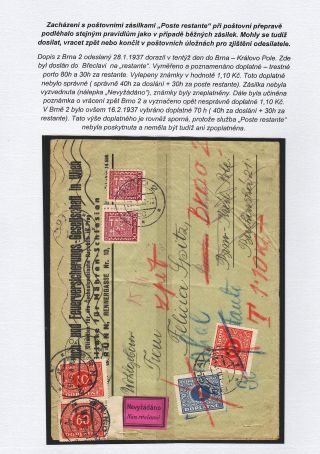 POSTLAGERND (mit Schwerpunkt auf dem Gebiet der Tschechoslowakei) – Blatt 51