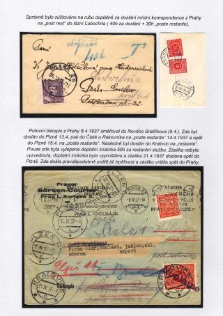 POSTLAGERND (mit Schwerpunkt auf dem Gebiet der Tschechoslowakei) – Blatt 52