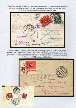 POSTLAGERND (mit Schwerpunkt auf dem Gebiet der Tschechoslowakei) – Blatt 54