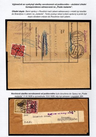 POSTLAGERND (mit Schwerpunkt auf dem Gebiet der Tschechoslowakei) – Blatt 59