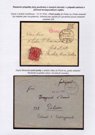 POSTLAGERND (mit Schwerpunkt auf dem Gebiet der Tschechoslowakei) – Blatt 62