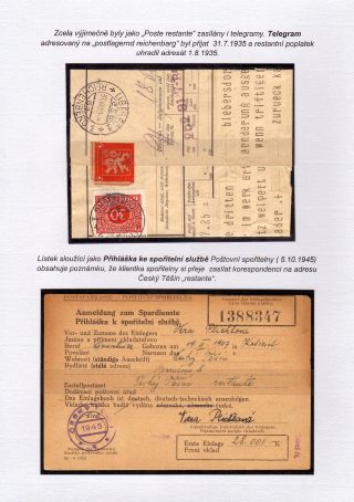 POSTLAGERND (mit Schwerpunkt auf dem Gebiet der Tschechoslowakei) – Blatt 65
