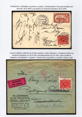 POSTLAGERND (mit Schwerpunkt auf dem Gebiet der Tschechoslowakei) – Blatt 69