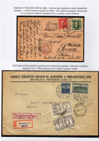 POSTLAGERND (mit Schwerpunkt auf dem Gebiet der Tschechoslowakei) – Blatt 73