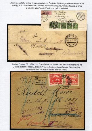 POSTLAGERND (mit Schwerpunkt auf dem Gebiet der Tschechoslowakei) – Blatt 80