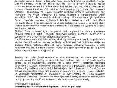 POSTE RESTANTE (focusing on the territory of Czechoslovakia)