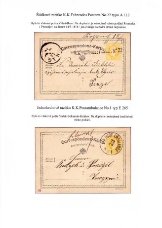 BAHNPOST AUF DEM TERRITORIUM DER TSCHECHOSLOWAKEI BIS 1939 – Blatt 3