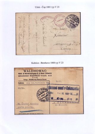 TPOs IN CZECHOSLOVAKIA TILL 1939 – sheet 72