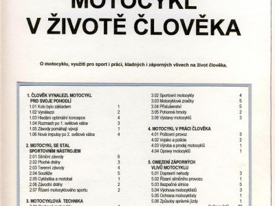MOTOCYKL V ŽIVOTĚ ČLOVĚKA