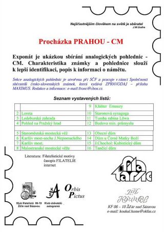 PROCHÁZKA PRAHOU - CM – list 1