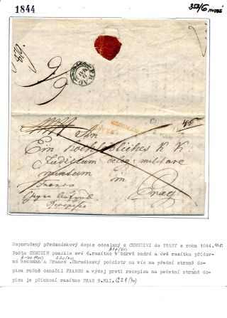 CHRUDIM (postal history) – sheet 43