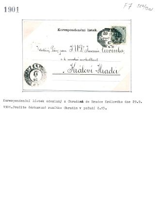 CHRUDIM (Postgeschichte) – Blatt 110