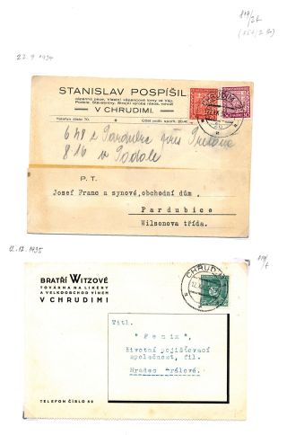 CHRUDIM (postal history) – sheet 172