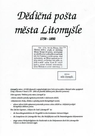 HEREDITARY POST OF THE CITY LITOMYSL 1754-1892 – sheet 1