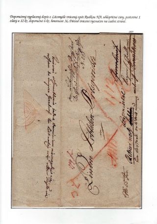HEREDITARY POST OF THE CITY LITOMYSL 1754-1892 – sheet 5