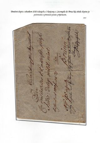 HEREDITARY POST OF THE CITY LITOMYSL 1754-1892 – sheet 7