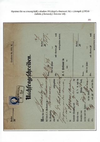 HEREDITARY POST OF THE CITY LITOMYSL 1754-1892 – sheet 66