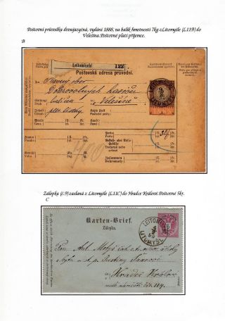 HEREDITARY POST OF THE CITY LITOMYSL 1754-1892 – sheet 76