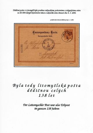 HEREDITARY POST OF THE CITY LITOMYSL 1754-1892 – sheet 80