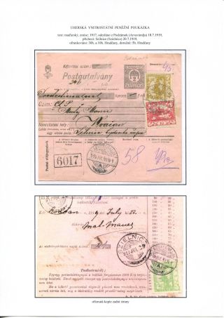 POSTALY USED PARCEL CARDS AND MONEY ORDER FORMS – sheet 29