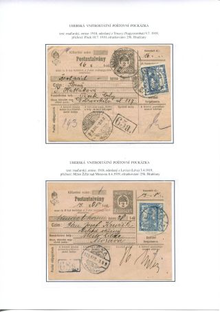 POSTALY USED PARCEL CARDS AND MONEY ORDER FORMS – sheet 34