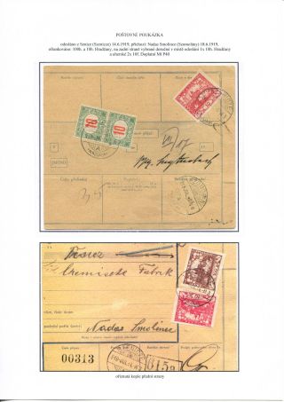 POSTALY USED PARCEL CARDS AND MONEY ORDER FORMS – sheet 37