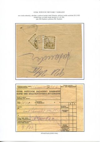 POSTALY USED PARCEL CARDS AND MONEY ORDER FORMS – sheet 38