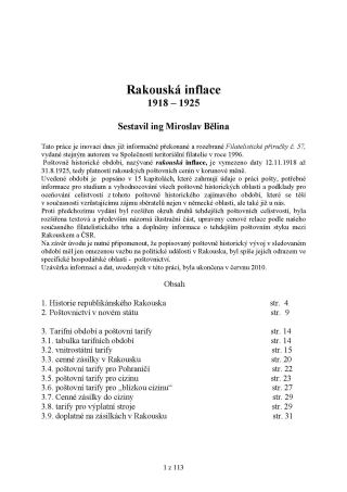 AUSTRIAN INFLATION 1918-1925 – sheet 1