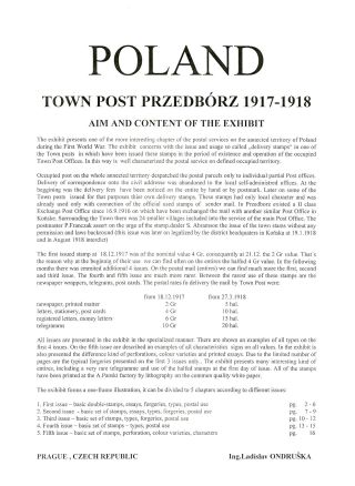POLAND - TOWN POST PRZEDBORZ 1917-1918 – sheet 1
