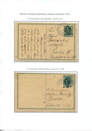 THE FIRST YEAR OF CZECHOSLOVAKIA – sheet 19
