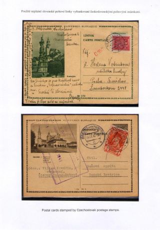 GANZSACHEN MIT AUFDRUCK "CESKOSLOVENSKO" – Blatt 2
