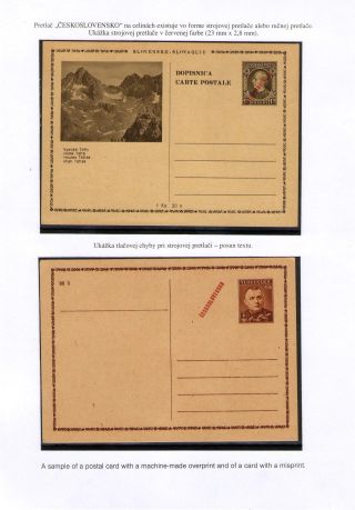GANZSACHEN MIT AUFDRUCK "CESKOSLOVENSKO" – Blatt 3