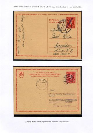 GANZSACHEN MIT AUFDRUCK "CESKOSLOVENSKO" – Blatt 4