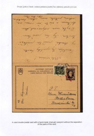 GANZSACHEN MIT AUFDRUCK "CESKOSLOVENSKO" – Blatt 7