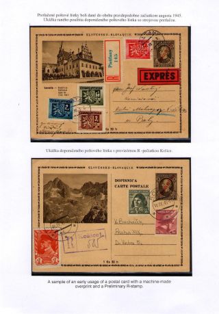 GANZSACHEN MIT AUFDRUCK "CESKOSLOVENSKO" – Blatt 8