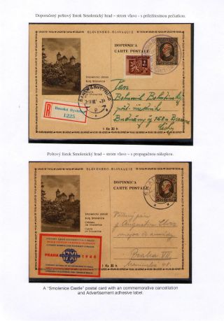GANZSACHEN MIT AUFDRUCK "CESKOSLOVENSKO" – Blatt 9