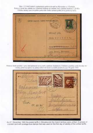 GANZSACHEN MIT AUFDRUCK "CESKOSLOVENSKO" – Blatt 10