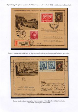 GANZSACHEN MIT AUFDRUCK "CESKOSLOVENSKO" – Blatt 12