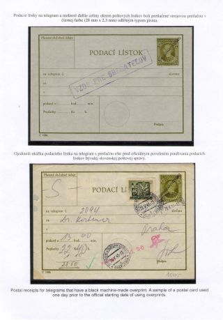 GANZSACHEN MIT AUFDRUCK "CESKOSLOVENSKO" – Blatt 13