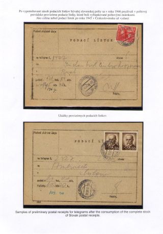 GANZSACHEN MIT AUFDRUCK "CESKOSLOVENSKO" – Blatt 16