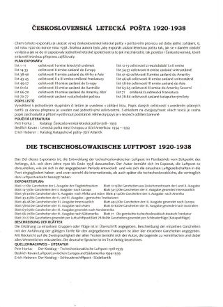 ČESKOSLOVENSKÁ LETECKÁ POŠTA 1920-1938 – list 1