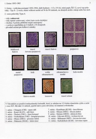 BRIEFMARKEN VON TRAVANCORE  UND TRAVANCORE-COCHIN 1888-1951 – Blatt 3