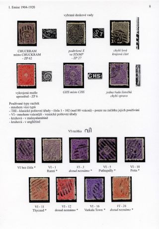 BRIEFMARKEN VON TRAVANCORE  UND TRAVANCORE-COCHIN 1888-1951 – Blatt 8