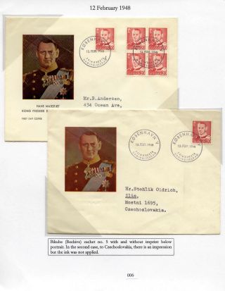 DÁNSKO - VYDÁNÍ FREDERIK IX 1948-1960 NA OBÁLKÁCH PRVNÍHO DNE – list 6