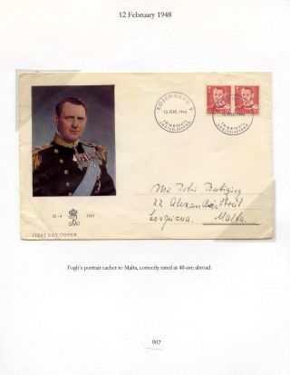 DÁNSKO - VYDÁNÍ FREDERIK IX 1948-1960 NA OBÁLKÁCH PRVNÍHO DNE – list 7