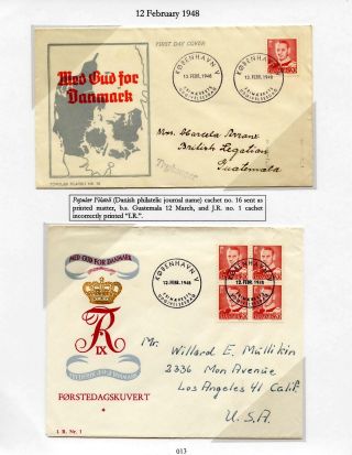 DÁNSKO - VYDÁNÍ FREDERIK IX 1948-1960 NA OBÁLKÁCH PRVNÍHO DNE – list 13