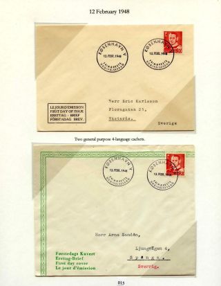 DÁNSKO - VYDÁNÍ FREDERIK IX 1948-1960 NA OBÁLKÁCH PRVNÍHO DNE – list 15