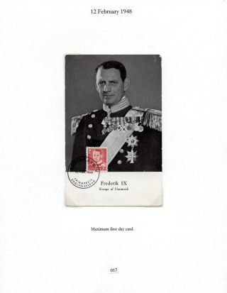 DÁNSKO - VYDÁNÍ FREDERIK IX 1948-1960 NA OBÁLKÁCH PRVNÍHO DNE – list 17